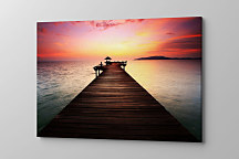 Obraz Drevené mólo pri mori 1970